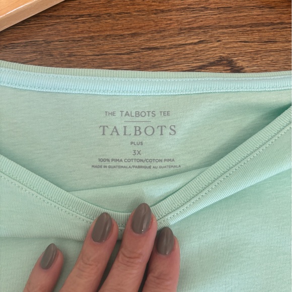 Talbots The Talbots Tee in Iced Mint, 100% Cotton, 3X, NWT - Picture 5 of 7